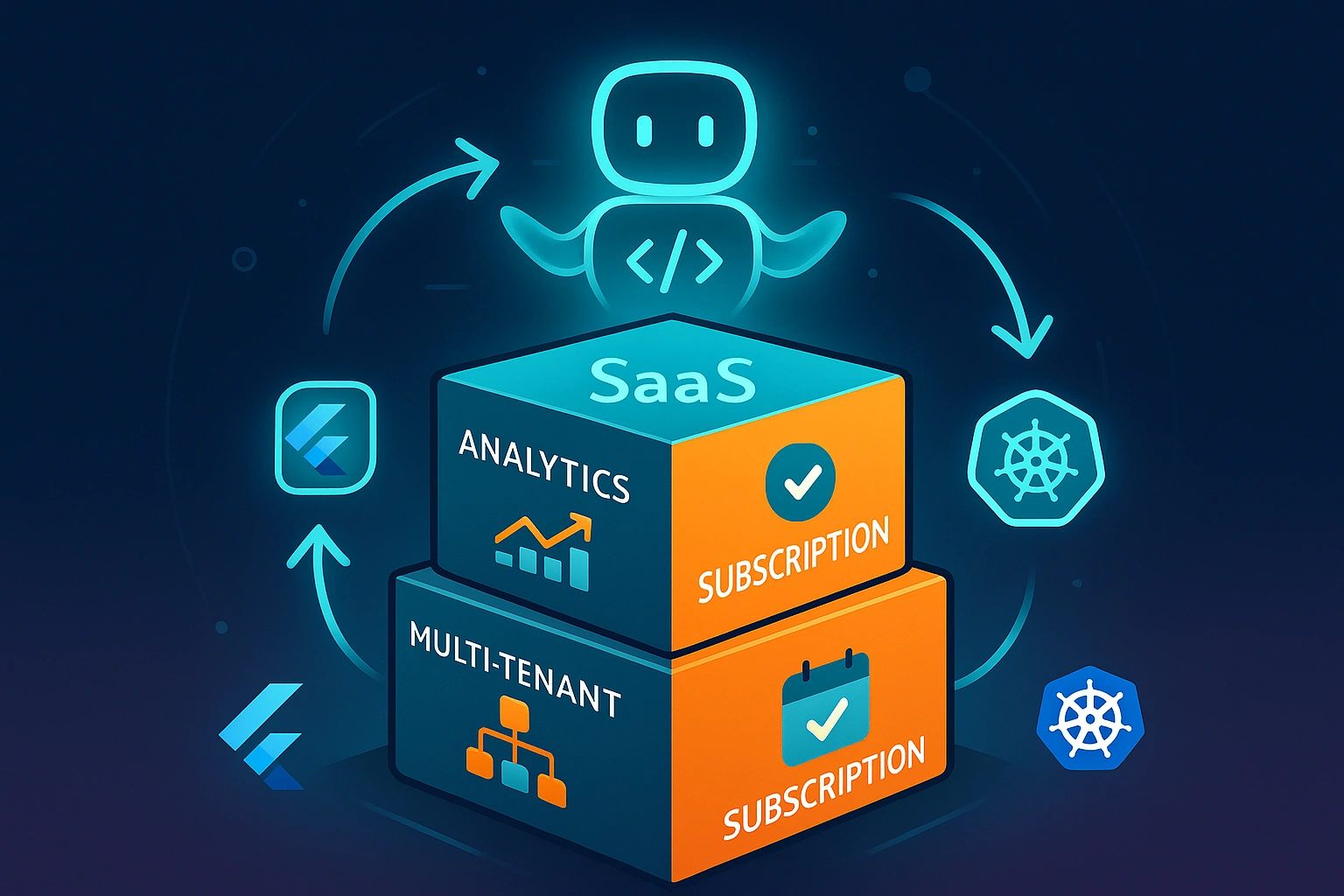 Developers collaborating on custom software architecture
